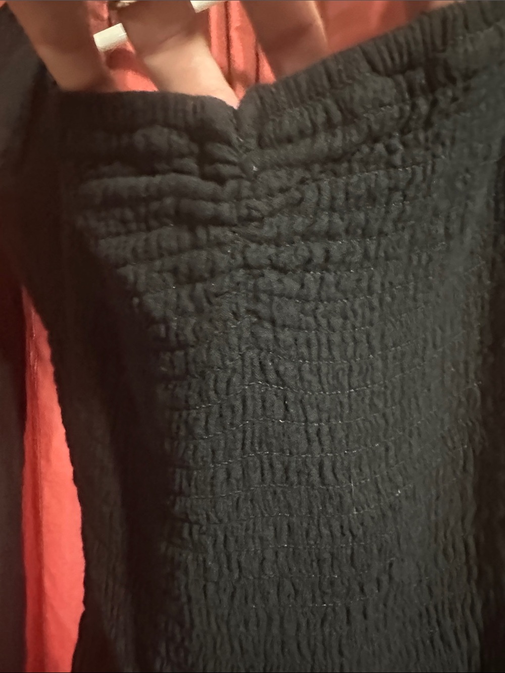 Hollister Sadie smocked bodice puff sleeve cotton poplin romper in black XS - Picture 5 of 6